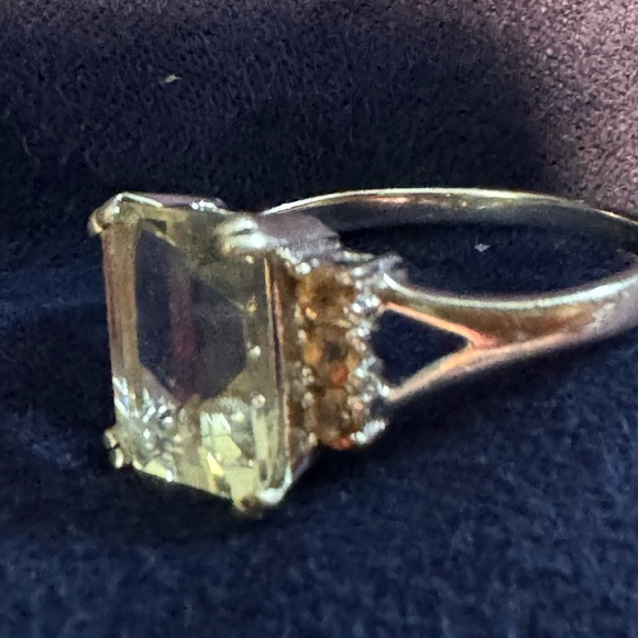 Yellow Labradorite and Andalusite - Rhodium Over Sterling Silver Ring 2.93ctw - Picture 2 of 4